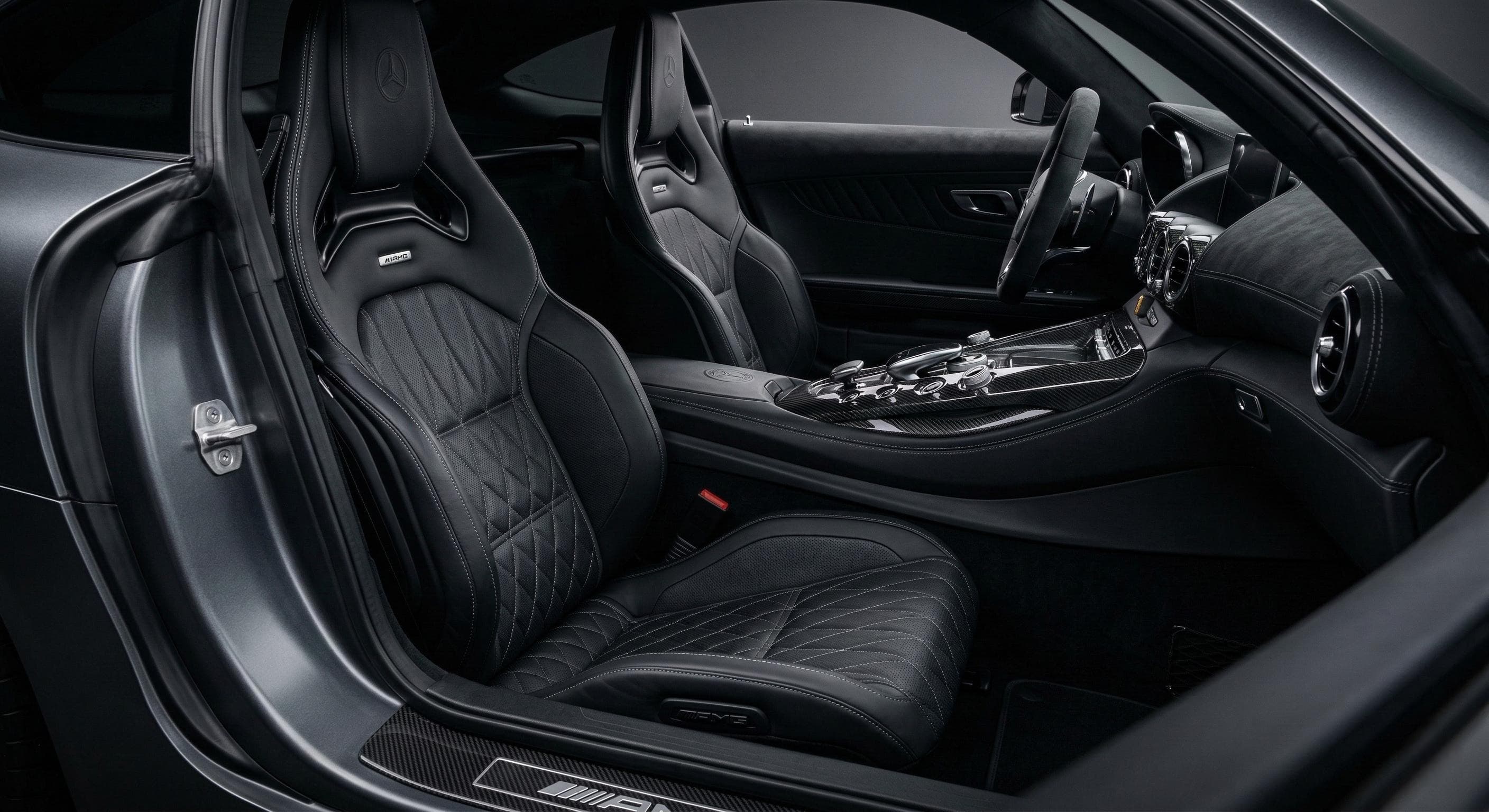 Interior cockpit of a Mercedes-AMG GT